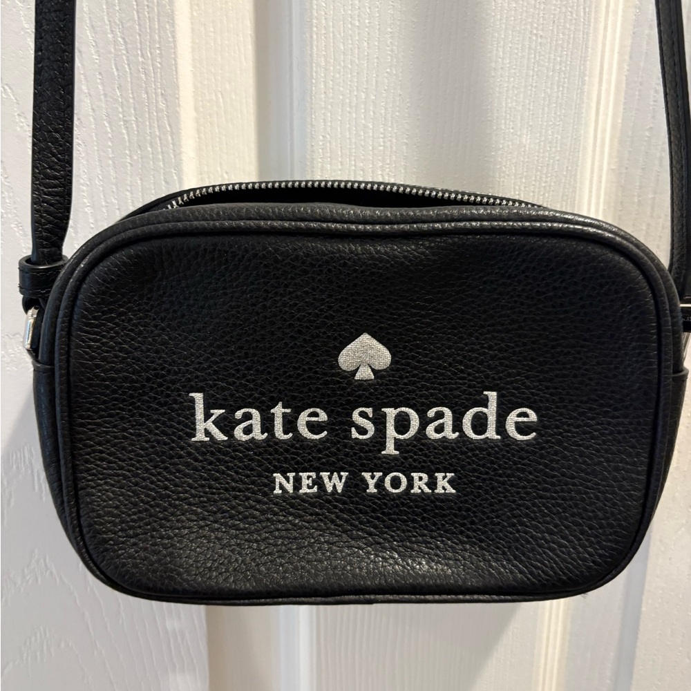 KATE SPADE Black Leather Crossbody Bag in like new condition.